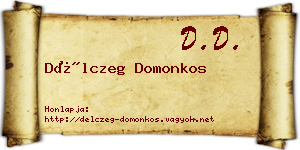 Délczeg Domonkos névjegykártya